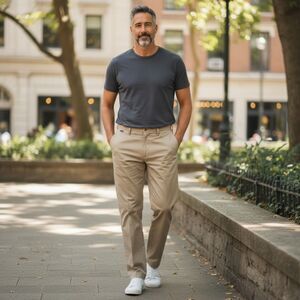 Chaps Khaki Pants Mens 36x30 Relaxed Tapered Beige Casual Work Chino